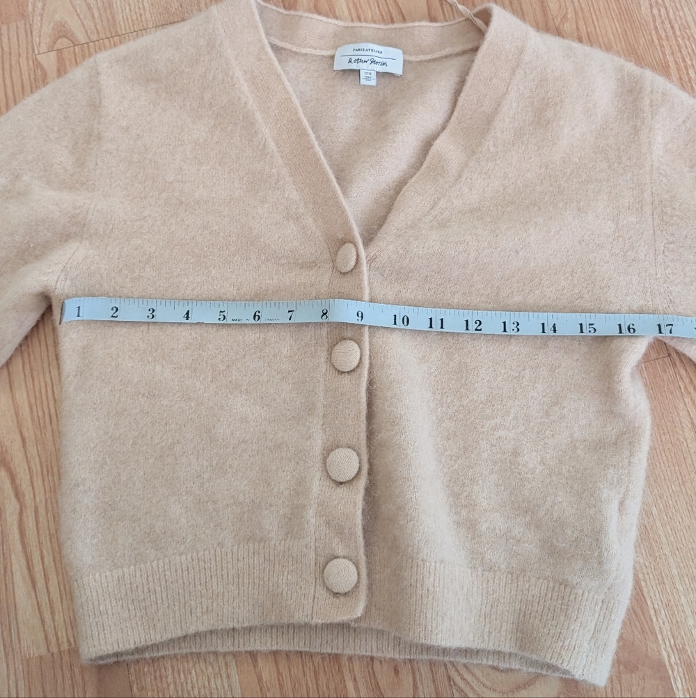 And Other Stories Oatmeal Cream Alpaca Wool Blend Cardigan Size XS - Picture 7 of 8